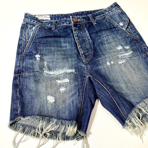 NEW! ONE TEASPOON MAN MR PINKs DISTRESSED DENIM SHORTS Relaxed Fit S… - Picture 5 of 13